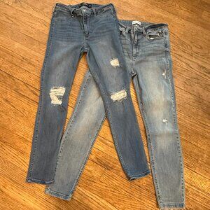Distressed Skinny Jeans Bundle Hollister & Studio Blue | Size 11R/30W (2 items)